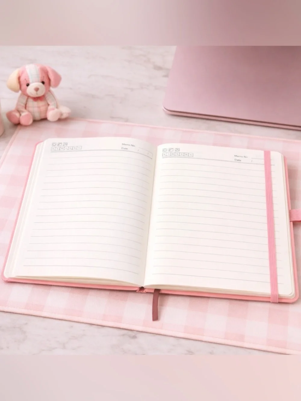 Pink Puppy Patch Journal Notebook